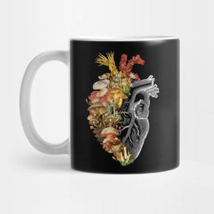 Mushroom Heart Vintage Nature by Tobe Fonseca Mug